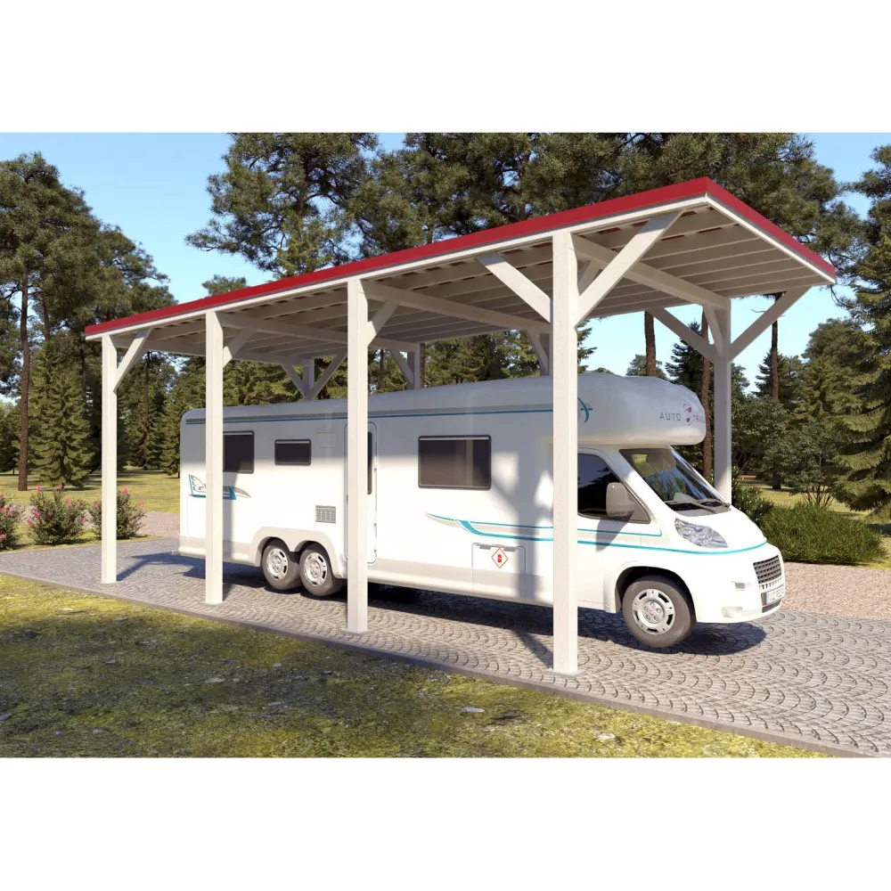 Outlet Matkailuautokatos Ralf 32m2 Autokatokset|Autotallit Yhdelle Autolle