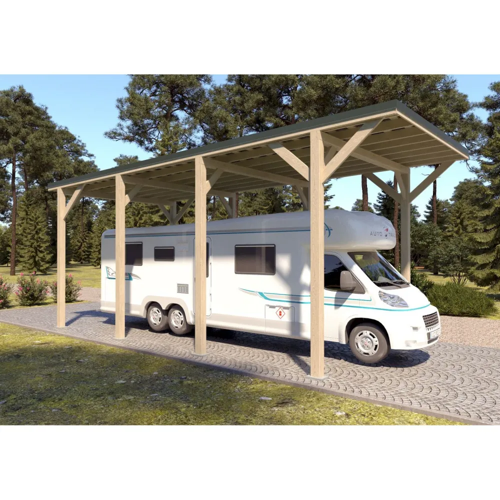 Outlet Matkailuautokatos Ralf 32m2 Autokatokset|Autotallit Yhdelle Autolle