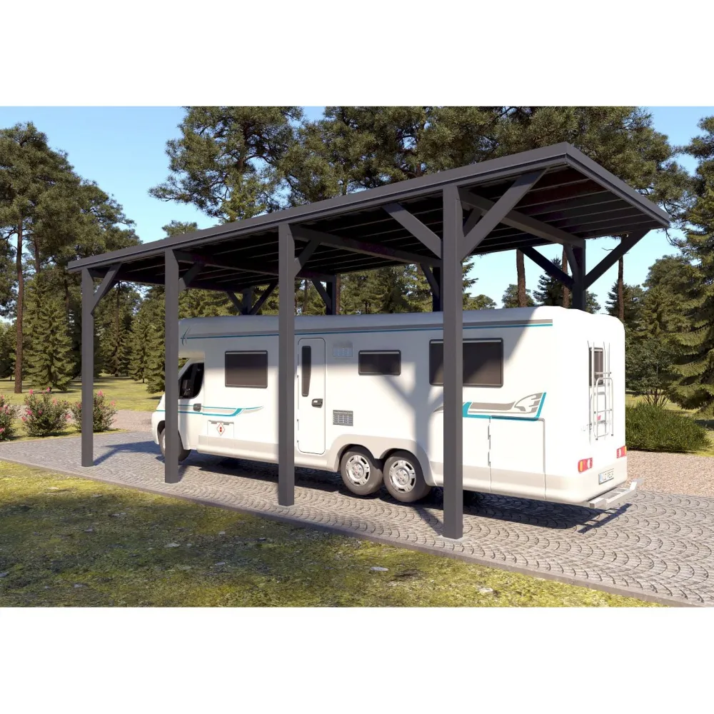 Outlet Matkailuautokatos Ralf 32m2 Autokatokset|Autotallit Yhdelle Autolle