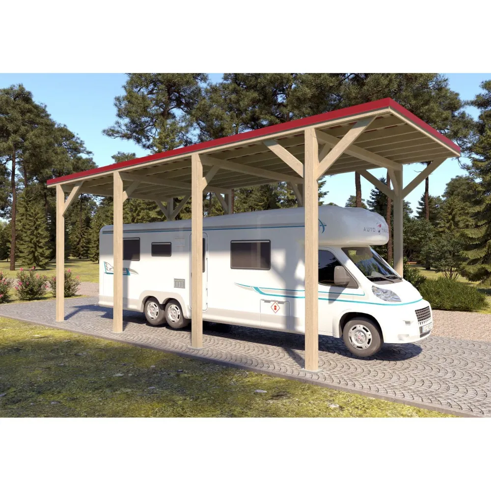 Outlet Matkailuautokatos Ralf 32m2 Autokatokset|Autotallit Yhdelle Autolle