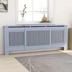 Mdf lämpöpatterin suoja harmaa 205cm*FinePRICE Outlet