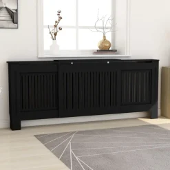 Clearance Mdf lämpöpatterin suoja musta 205cm Patterinsuojat