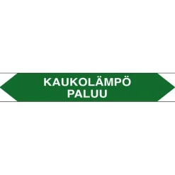 Merkintätarra/putkistotarra "Kaukolämpö paluu", 16x2.5cm, 5kpl*Suomen Turvakauppa Clearance