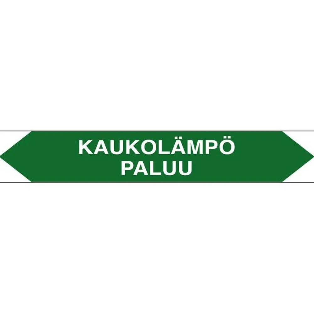 Merkintätarra/putkistotarra "Kaukolämpö paluu", 16x2.5cm, 5kpl*Suomen Turvakauppa Clearance