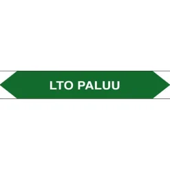 Online Merkintätarra/putkistotarra "LTO paluu", 16x2.5cm, 5kpl Kyltit Ja Varoitustarrat