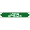 New Merkintätarra/putkistotarra "Lämminkäytövesi", 16x2.5cm, 5kpl Kyltit Ja Varoitustarrat