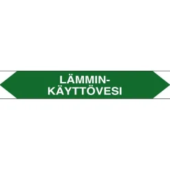 New Merkintätarra/putkistotarra "Lämminkäytövesi", 16x2.5cm, 5kpl Kyltit Ja Varoitustarrat