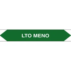 Outlet Merkintätarra/putkistotarra "LTO meno", 16x2.5cm, 5kpl Kyltit Ja Varoitustarrat