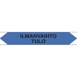 Merkintätarra/putkistotarra "Ilmanvaihto tulo", 16x2.5cm, 5kpl Kyltit Ja Varoitustarrat