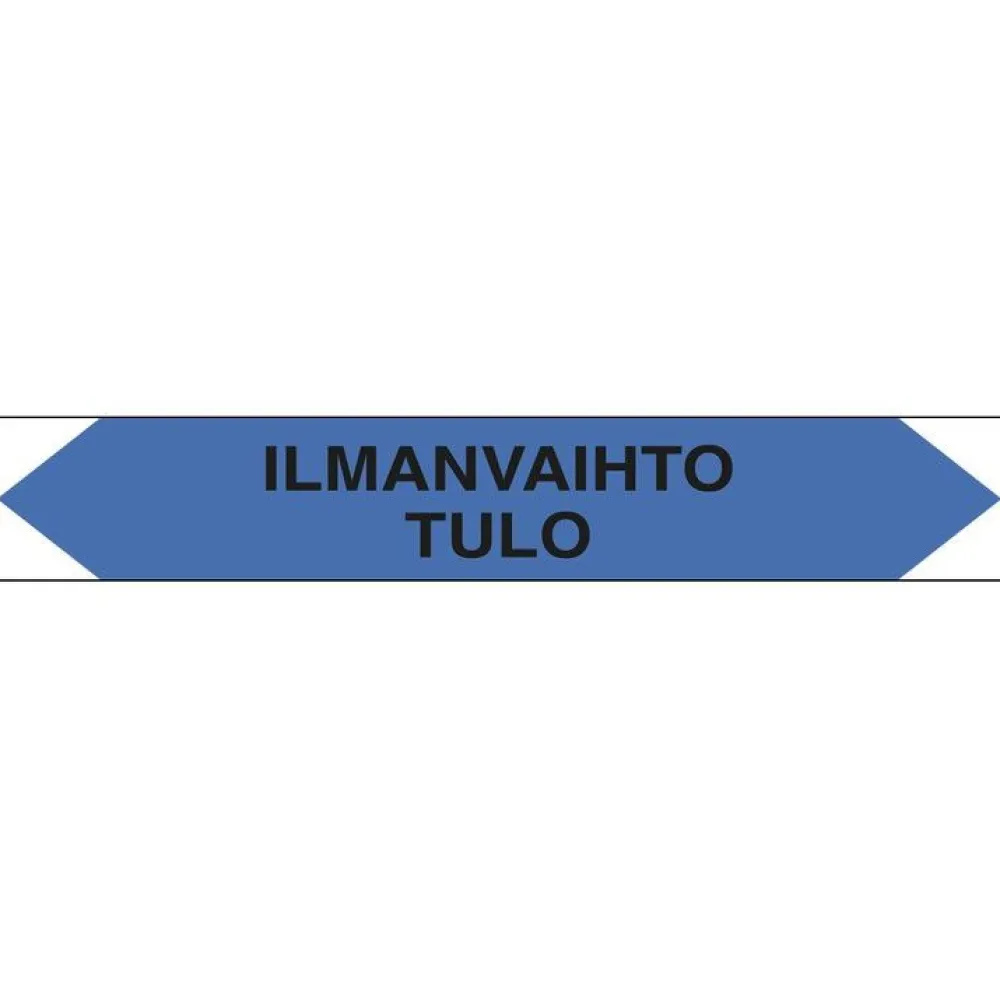 Merkintätarra/putkistotarra "Ilmanvaihto tulo", 16x2.5cm, 5kpl Kyltit Ja Varoitustarrat