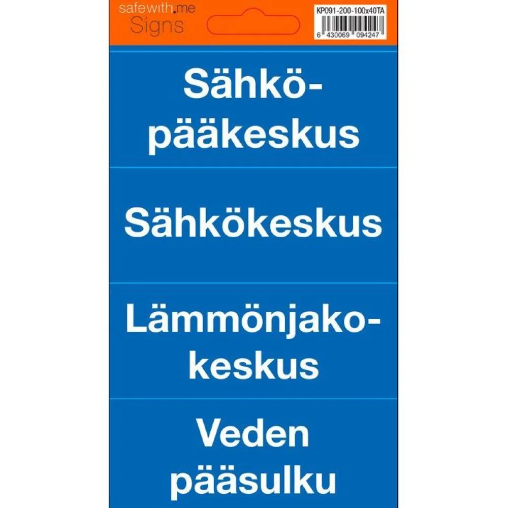 Best Merkintätarrat kiinteistön eri keskuksille, 10x2cm Kyltit Ja Varoitustarrat