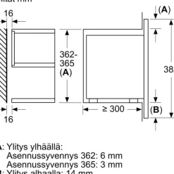 Mikroaaltouuni Serie 8 BFR7221B1 60cm musta integroitava*Bosch Clearance