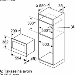 Discount Mikroaaltouuni Serie 8 BFL7221W1 60cm valkoinen integroitava Liedet Ja Uunit