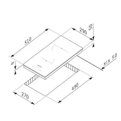 Minikeittiö MCERAMIC, leveys 100cm, keraamisella liedellä*Limatec Online