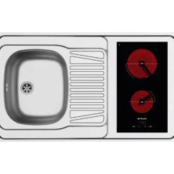 Minikeittiö MCERAMIC, leveys 100cm, keraamisella liedellä*Limatec Online