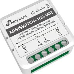 Minikokoinen virtakytkin Nivian Smart, 1 rele, TUYA Smartlife Wifi/Wlan*Celotron Hot