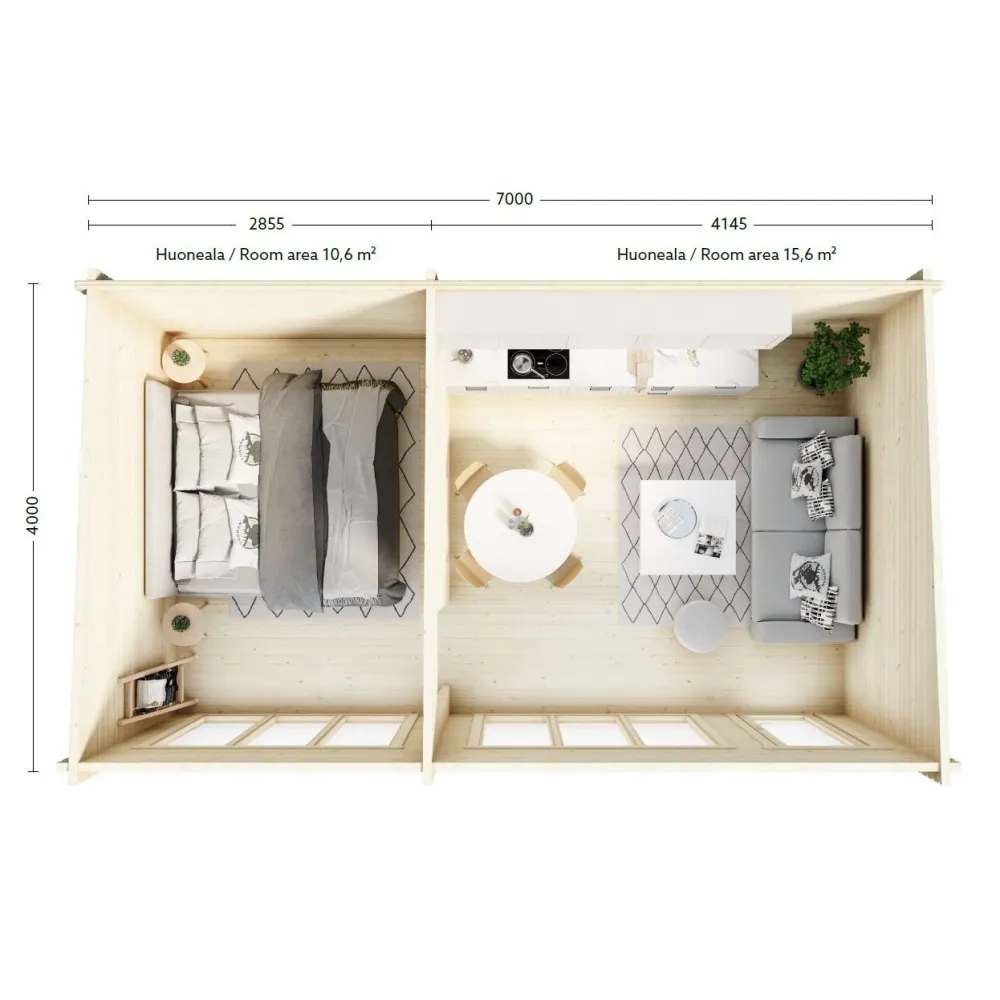 Hot Mökki 712 Sirkku 28 m² Kesämökit
