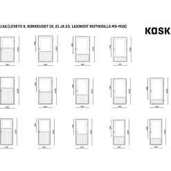 New Mökkiovi ML5A M16 mittatilausovi ilman ristikkoa Mökkiovet