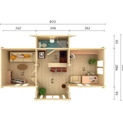 Mökki Anna 26,8 m² Kesämökit