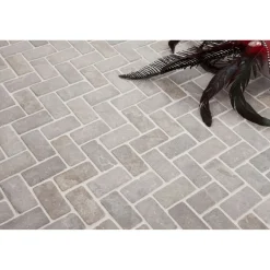 Mosaiikkilaatta Herringbone Light Grey Mini, 20x40mm*Qualitystone Sale