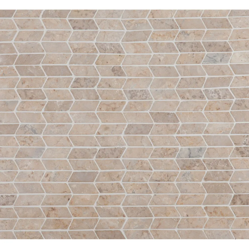 Mosaiikkilaatta Shevron Mini White, 25x60mm*Qualitystone Hot