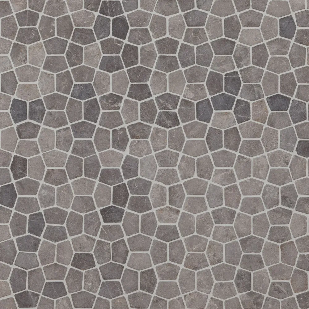 New Mosaiikkilaatta Pentagon Mini Light Grey, 30x50mm Marmorilaatat|Mosaiikkilaatat