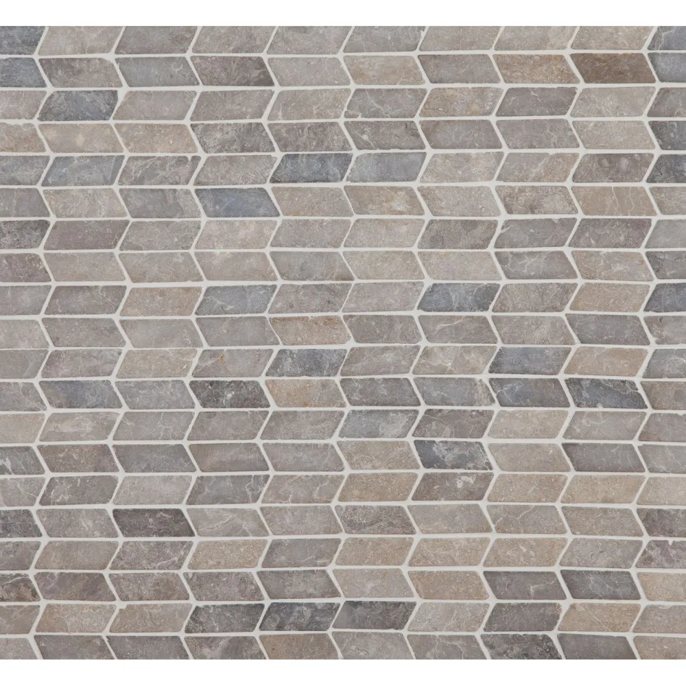 Outlet Mosaiikkilaatta Shevron Mini Light Grey, 25x60mm Marmorilaatat|Mosaiikkilaatat