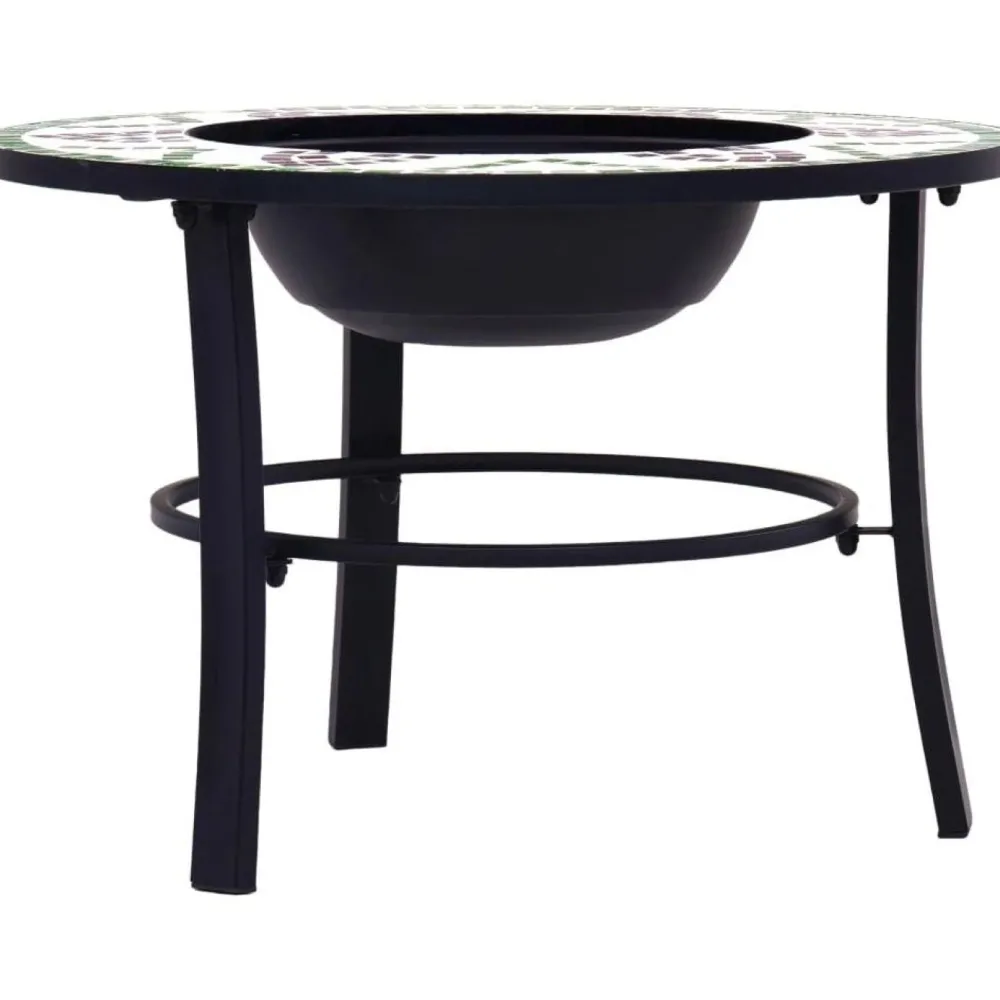 Mosaiikkitulisija 68cm, keramiikka, vihreä*FinePRICE Online