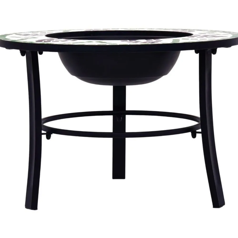 Mosaiikkitulisija 68cm, keramiikka, vihreä*FinePRICE Online