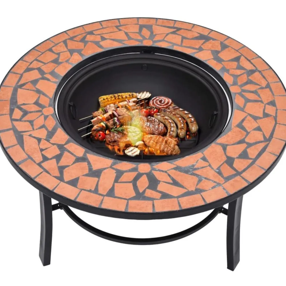 Mosaiikkitulisija 68cm, terrakotta*FinePRICE Online