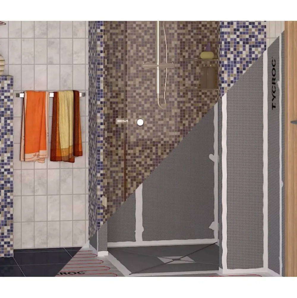 Märkätilalevy lattiaan kaivolla STC90 900x900x20 mm Rakennuslevyt