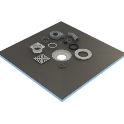 Märkätilalevy lattiaan kaivolla STC90 900x900x20 mm Rakennuslevyt