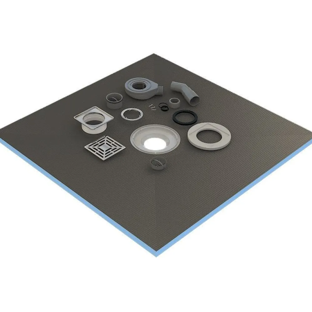 Märkätilalevy lattiaan kaivolla STC90 900x900x20 mm Rakennuslevyt
