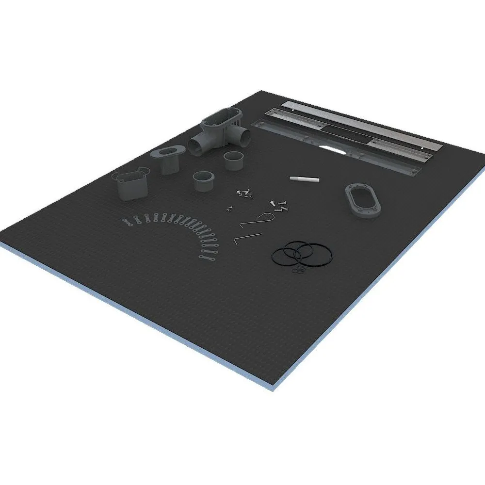 Best Märkätilalevy lattiaan lineaarisella kaivolla STL100 10000x1000x30 mm Rakennuslevyt