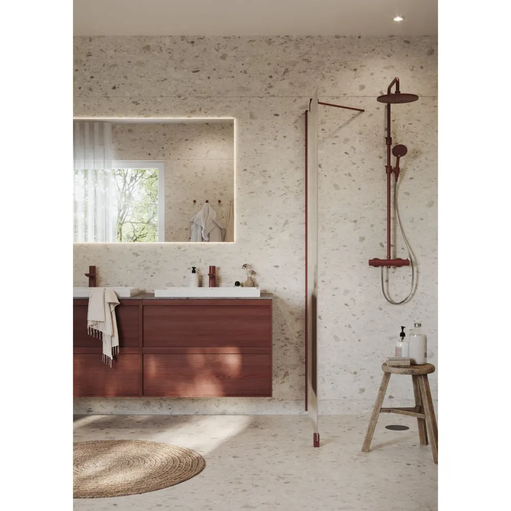 Hot Märkätilan muovimatto Aquarelle Breccia Stone Beige, leveys 2m Märkätilan Muovimatot|Märkätilan Tapetit
