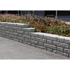 Outlet Muurikivi Aitakivi kansipääty 200x200x100 mm sileä harmaa Muurikivet