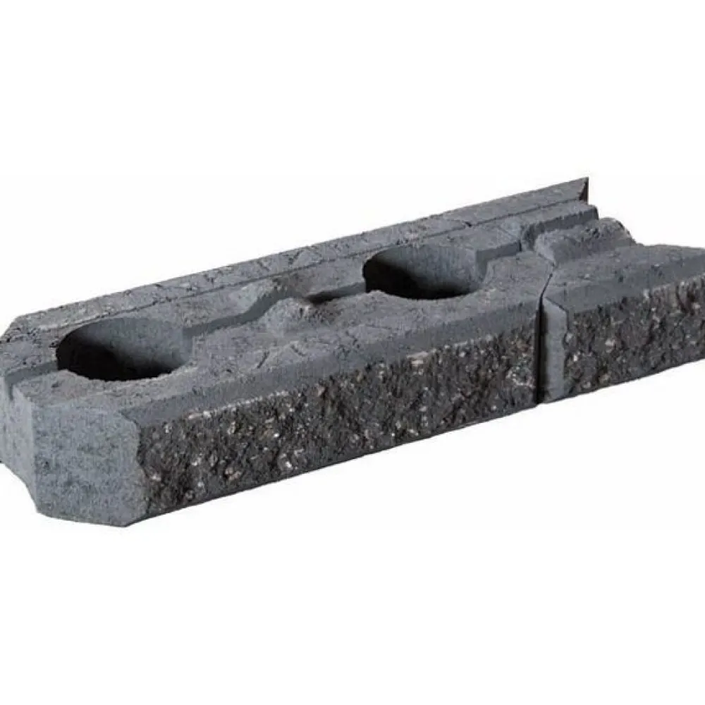 Outlet Muurikivi Aitakivi peruspari 560x200x100 mm sileä musta Muurikivet
