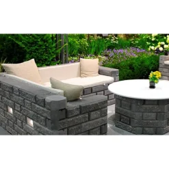 Outlet Muurikivi Aitakivi peruspari 560x200x100 mm sileä musta Muurikivet