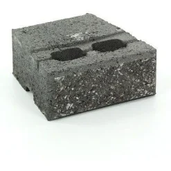Outlet Muurikivi Muurikko peruskivi 235x235x100 mm sileä musta Muurikivet