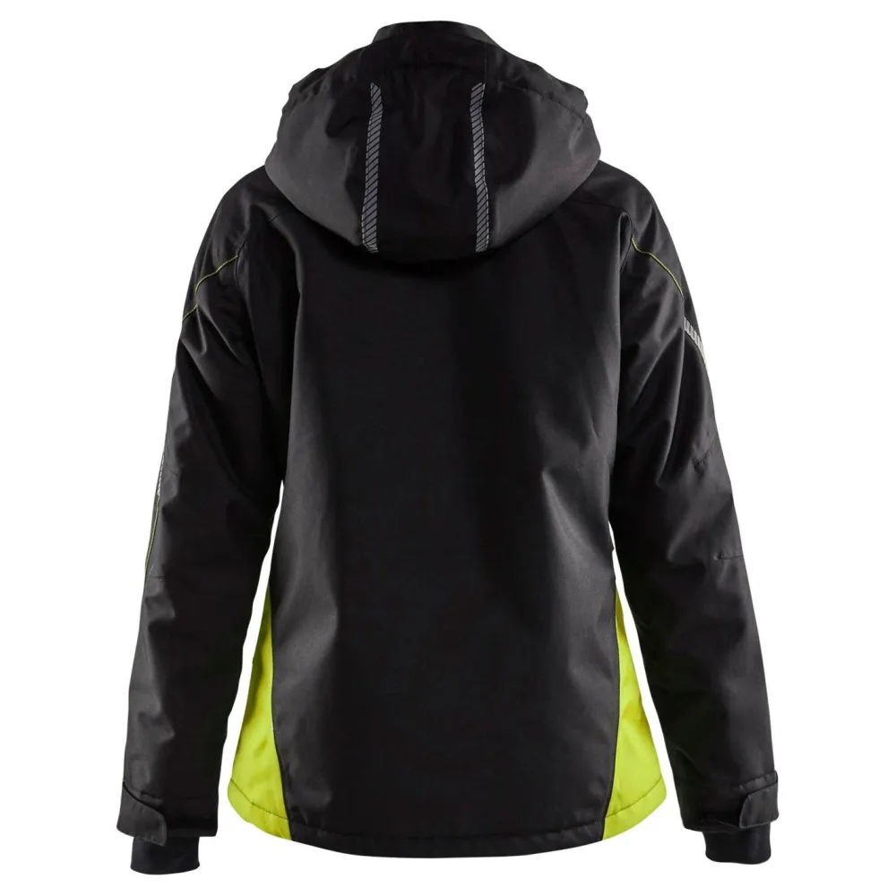 Naisten kevyttoppatakki 4972 musta/keltainen*Blåkläder Discount