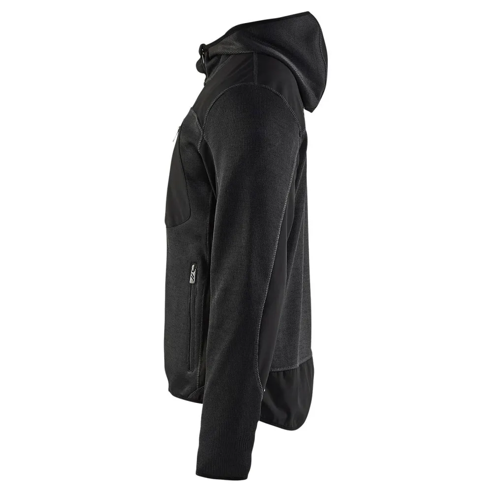 Neulottu softshelltakki 4930 harmaa/musta*Blåkläder Discount
