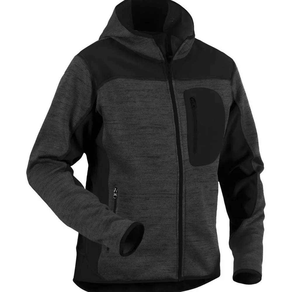 Neulottu softshelltakki 4930 harmaa/musta*Blåkläder Discount