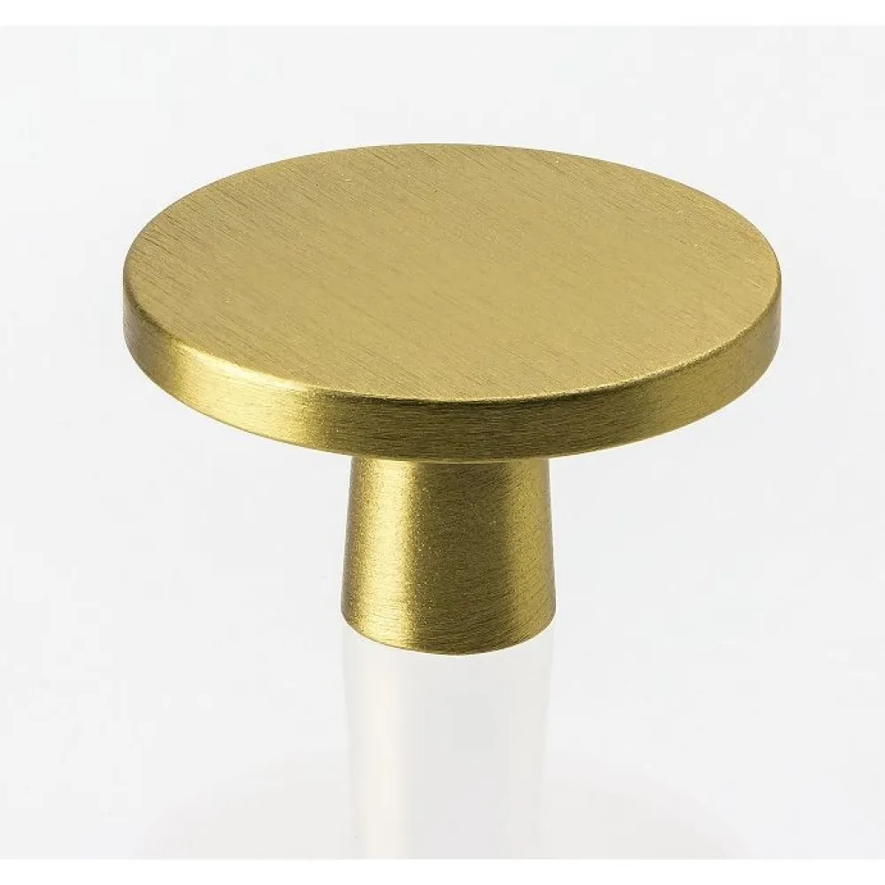 Hot Nuppivedin Plato Ø42x24 mm harjattu messinki Vetimet, Nupit Ja Kalustehelat