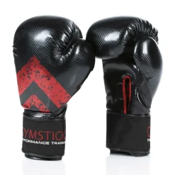 Nyrkkeilyhanskat 14 oz tarrakiinnitys musta/punainen*Gymstick Sale