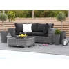 Oleskeluryhmä Bahamas 3-istuttava sohva + sohvapöytä tummanharmaa/musta*Comfort Garden Clearance