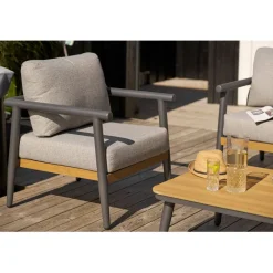 Oleskeluryhmä Comillas, 5-istuttava, pehmusteilla, harmaa*House Nordic Best