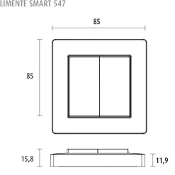 New 2-osainen kytkin Smart 547 Greenline IP20 valkoinen Kytkimet