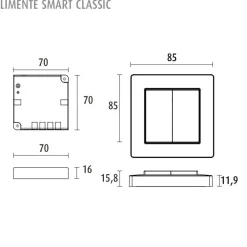 2-osainen säädin- ja himmenninsetti Smart 532 Classic max. 96W 24V valkoinen*Limente Best