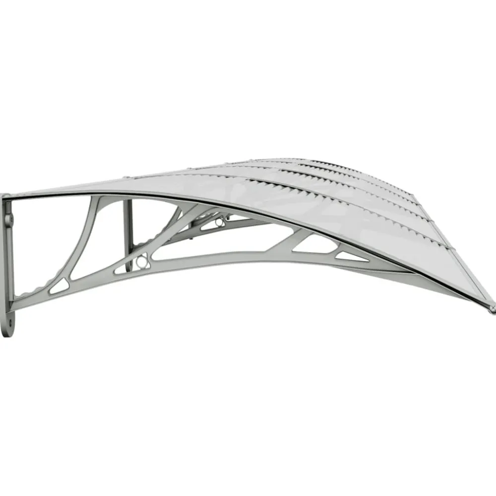 Ovikatos harmaa ja läpinäkyvä 400x80 cm polykarbonaatti*FinePRICE New