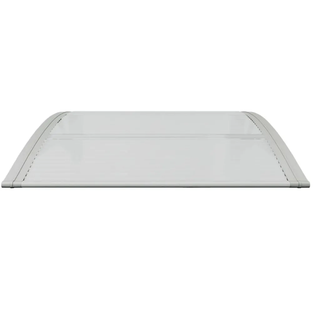 Hot Ovikatos harmaa ja läpinäkyvä 80x80 cm polykarbonaatti Ovikatokset